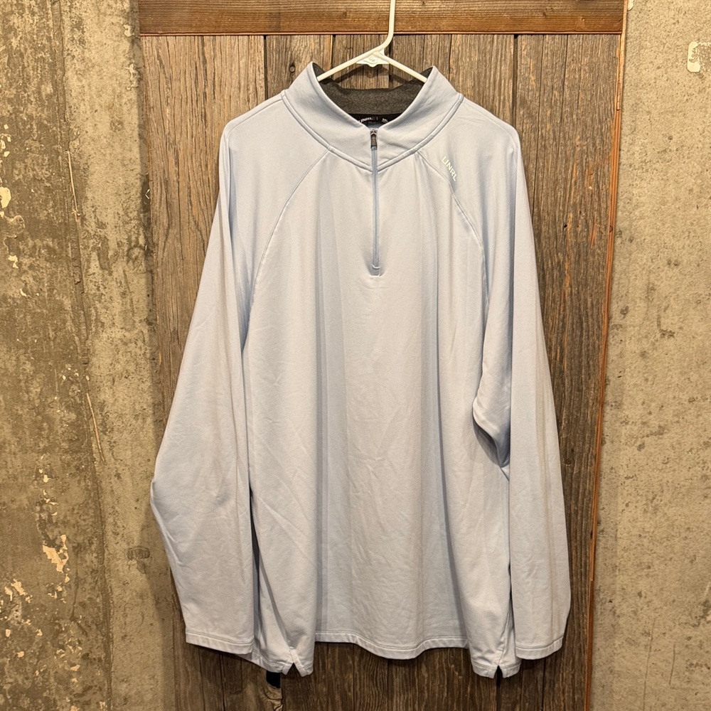 Men's Light Blue Quarter-Zip Performance Pullover